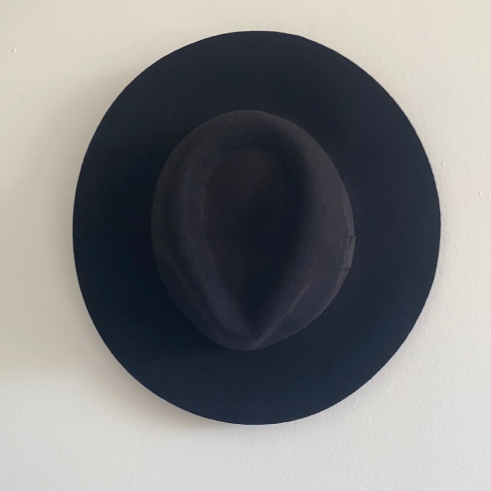 Black Felt Wide Brimmed hat